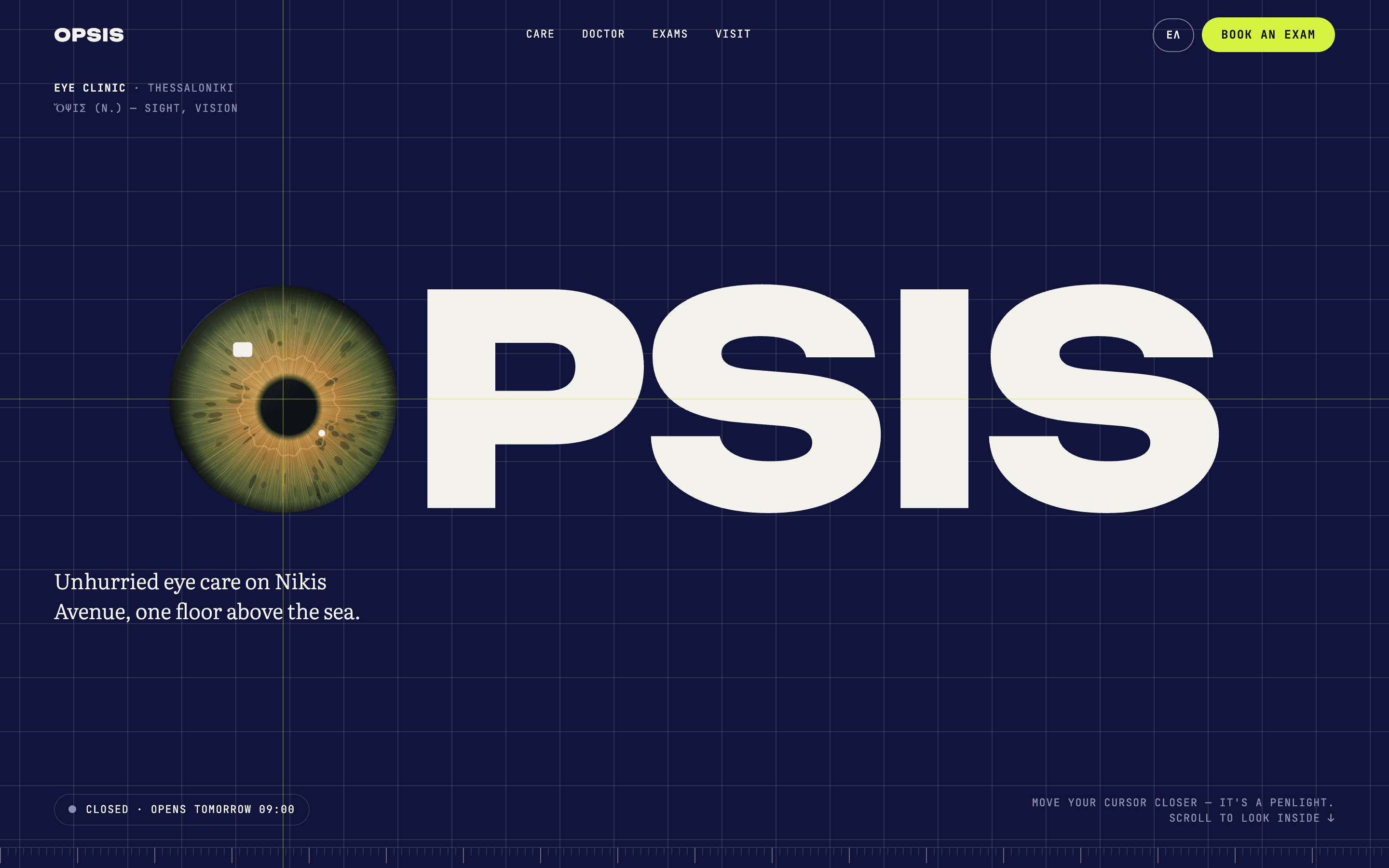 OPSIS EYE CLINIC — screenshot of the website